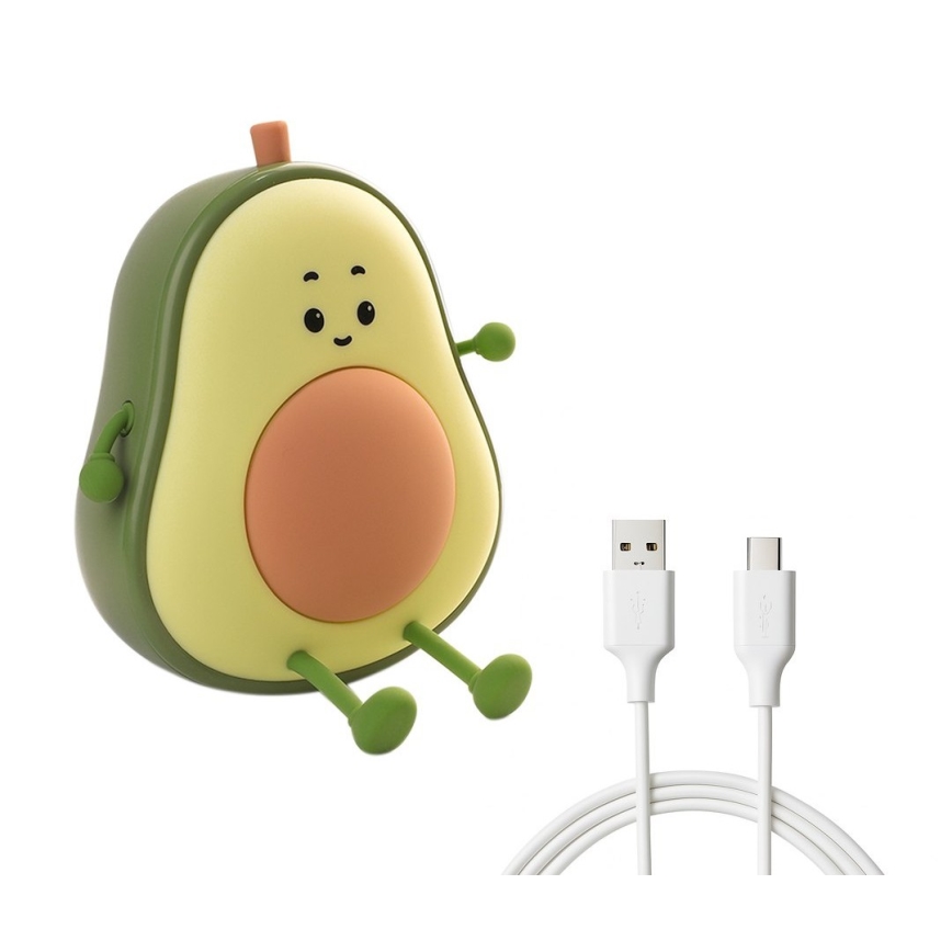 Dimbar, uppladdningsbar, beröringsstyrd nattlampa för barn AVOCADO LED/1W/5V 1200 mAh