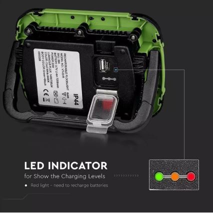 LED Dimbar uppladdningsbar strålkastare SAMSUNG CHIP + SOS funktion 20W/3,7V/USB IP44