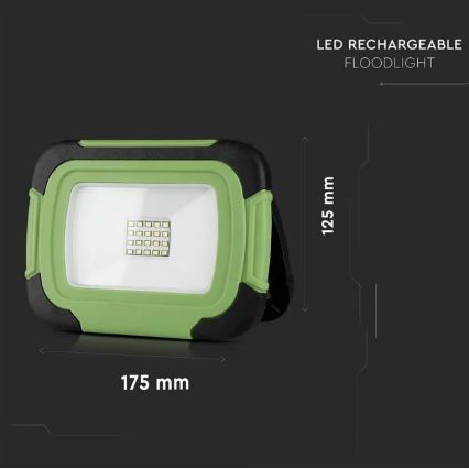LED Dimbar uppladdningsbar strålkastare SAMSUNG CHIP + SOS funktion 20W/3,7V/USB IP44