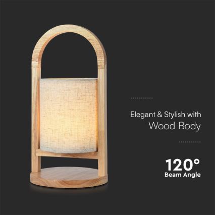 LED Dimbar uppladdningsbar touch bordslampa LED/1,5W/5V 3000K 1800mAh beige