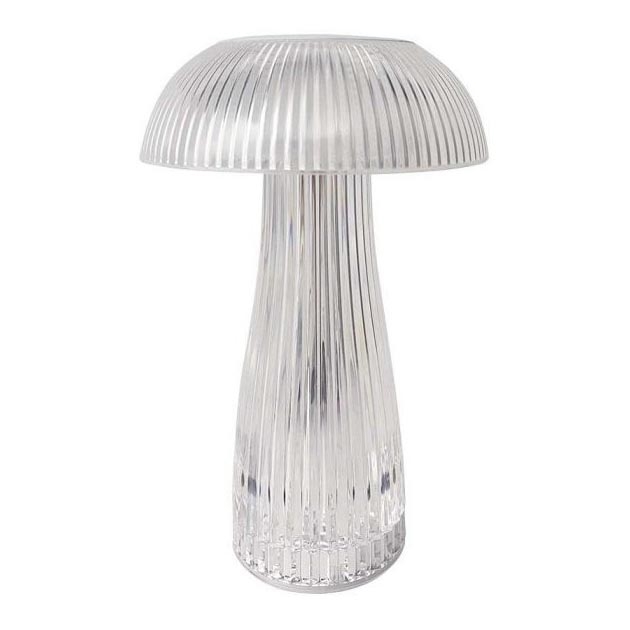 LED Dimbar uppladdningsbar touch bordslampa LED/1W/5V 3000-6000K 1800 mAh genomskinlig