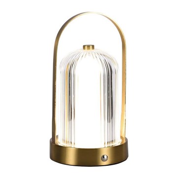 LED Dimbar uppladdningsbar touch bordslampa LED/1W/5V 3000-6000K 1800 mAh guld