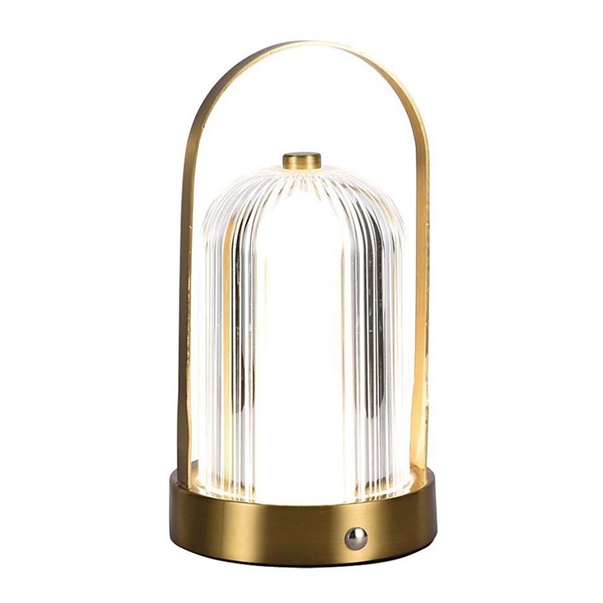 LED Dimbar uppladdningsbar touch bordslampa LED/1W/5V 3000-6000K 1800 mAh guld
