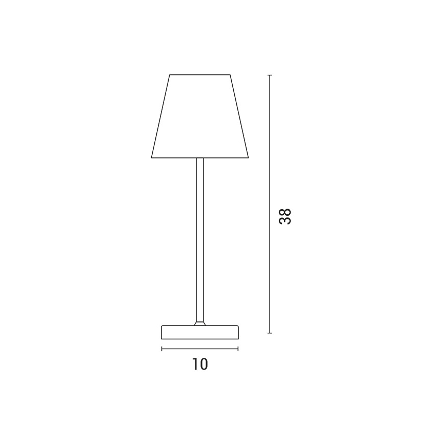 LED Dimbar uppladdningsbar touch bordslampa LED/3,5W/5V 5200mAh grå