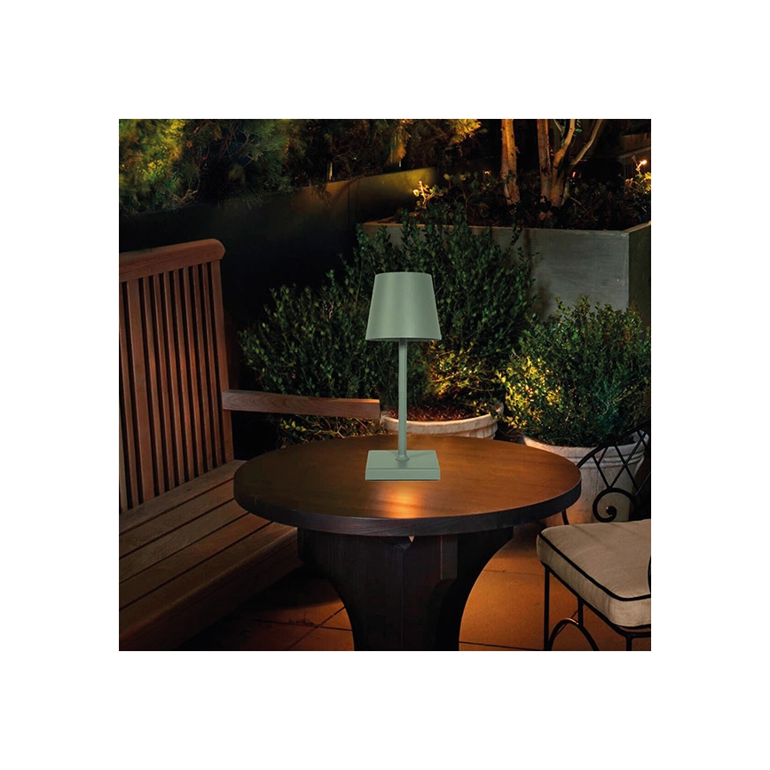 LED Dimbar uppladdningsbar touch bordslampa LED/3,5W/5V 5200mAh grön