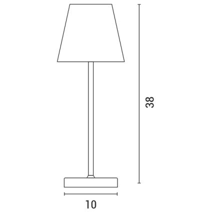 LED Dimbar uppladdningsbar touch bordslampa LED/3,5W/5V 5200mAh grön