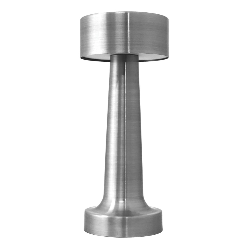 LED Dimbar uppladdningsbar touch bordslampa LED/3W/5V 2000mAh matt krom