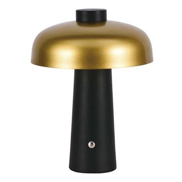 LED Dimbar uppladdningsbar touch bordslampa LED/3W/5V 3000-6000K 1800 mAh svart/guld
