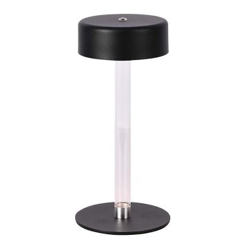 LED Dimbar uppladdningsbar touch bordslampa LED/3W/5V 3000-6000K 2400 mAh svart