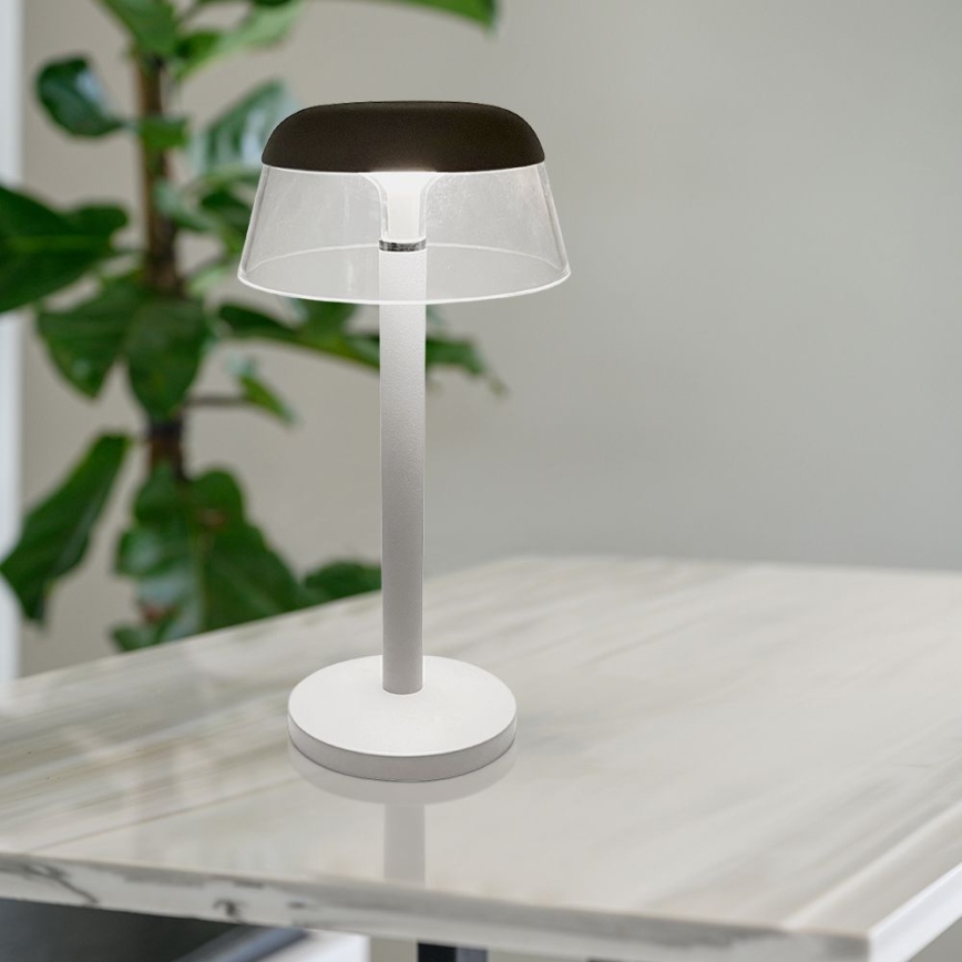 LED Dimbar uppladdningsbar touch bordslampa LED/3W/5V 3000-6000K 1800 mAh vit