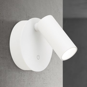 LED dimbar uppladdningsbar touchstyrd väggspot LUXY LED/1W/5V 2200 mAh 2700/3000/4000K vit