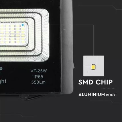 LED Dimbar utomhus sollampa LED/12W/3,2V 6000K IP65 + Fjärrstyrd