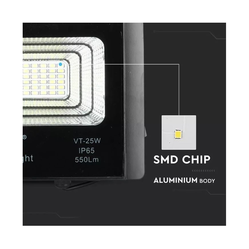 LED Dimbar utomhus sollampa LED/12W/3,2V 6000K IP65 + Fjärrstyrd