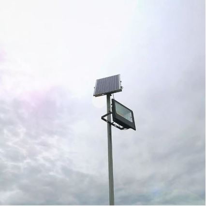 LED Dimbar utomhus sollampa LED/12W/3,2V 6000K IP65 + Fjärrstyrd