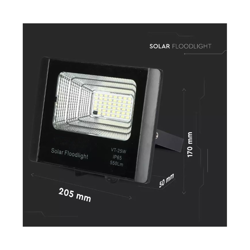 LED Dimbar utomhus sollampa LED/12W/3,2V 6000K IP65 + Fjärrstyrd