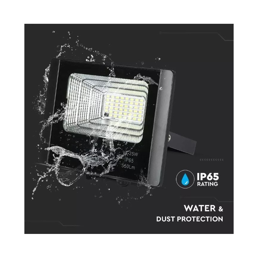 LED Dimbar utomhus sollampa LED/12W/3,2V 6000K IP65 + Fjärrstyrd