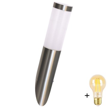 LED-dimbar utomhusvägglampa LIVIA 1xE27/6W/230V 2700–6500K Wi-Fi IP44 silver