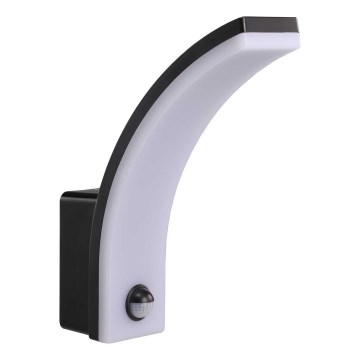 LED Dimbar utomhusvägglampa med rörelse- och skymningssensor LED/12/15/20W/230V IP65 svart