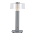 LED Dimbara uppladdningsbara touchbordslampa LED/1W/5V 3000K 1800 mAh grå