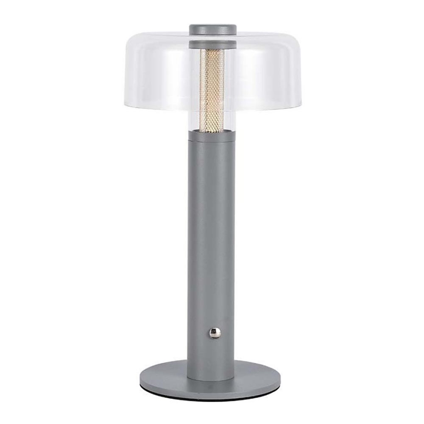 LED Dimbara uppladdningsbara touchbordslampa LED/1W/5V 3000K 1800 mAh grå