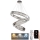 LED Dimbart kristallkrona på kabel LED/115W/230V 3000-6500K blank krom + fjärrkontroll