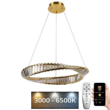 LED Dimbart kristallkrona på kabel LED/40W/230V 3000-6500K + fjärrkontroll