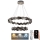 LED Dimbart kristallkrona på kabel LED/65W/230V 3000-6500K blank krom + fjärrkontroll