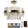 LED Dimbart kristallkrona på stång LED/80W/230V 3000-6500K guld + fjärrkontroll