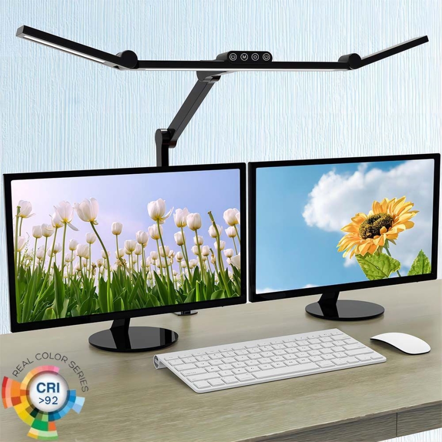 LED Dimbart pekskärm med touch, flexibel bordslampa LED/24W/230V 3000-6500K CRI 92 svart