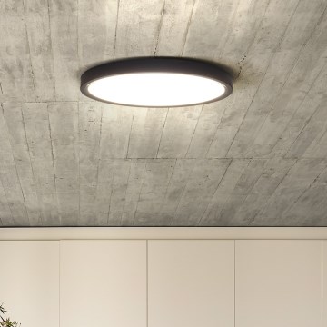 LED Dimbart taklampa ESTELA LED/36W/230V Ø30 cm svart + fjärrkontroll