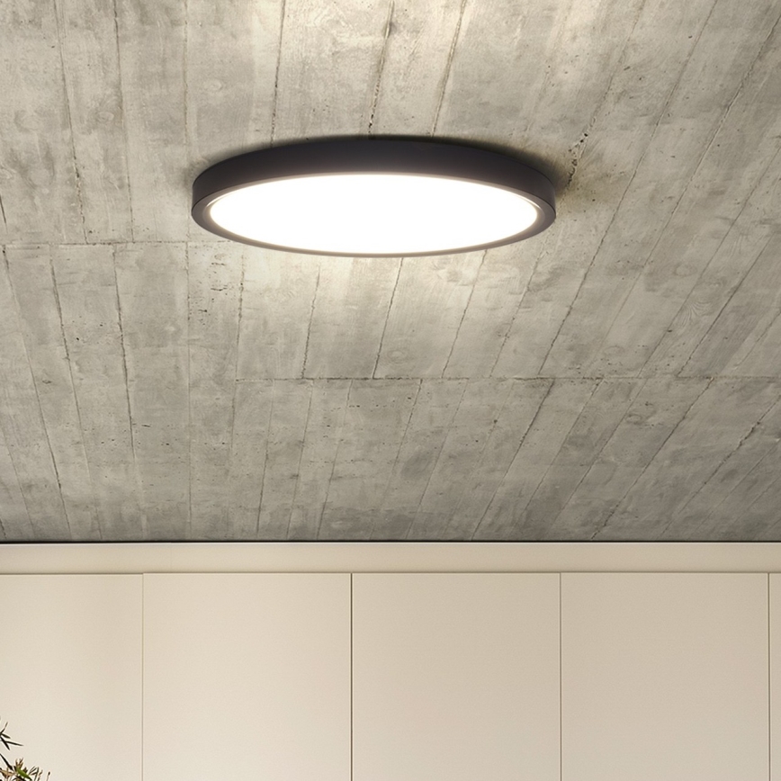 LED Dimbart taklampa ESTELA LED/36W/230V Ø30 cm svart + fjärrkontroll