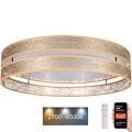LED Dimbart taklampa LIMA LED/36W/230V 2700-6500K Wi-Fi Tuya + fjärrkontroll guld