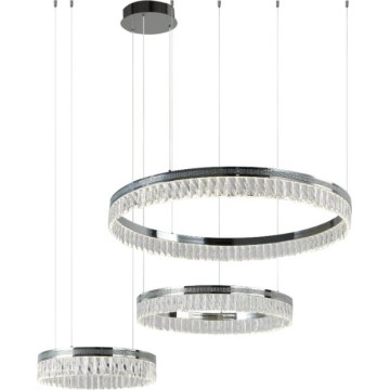 LED Dimmbar kristallkrona på vajer THALIA LED/120W/230V 3000-6000K + fjärrkontroll