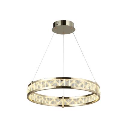 Dimmbar LED-kristallkrona på vajer ENRIQUE LED/55W//230V 3000-6000K pr. 80 cm + fjärrkontroll