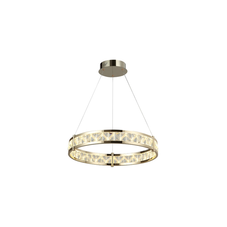 Dimmbar LED-kristallkrona på vajer ENRIQUE LED/55W//230V 3000-6000K pr. 80 cm + fjärrkontroll