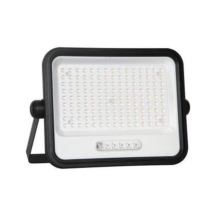 Dimbart solcellsspotlight LED/300W/3,2V 2000-8000K IP65 15000 mAh svart + fjärrkontroll