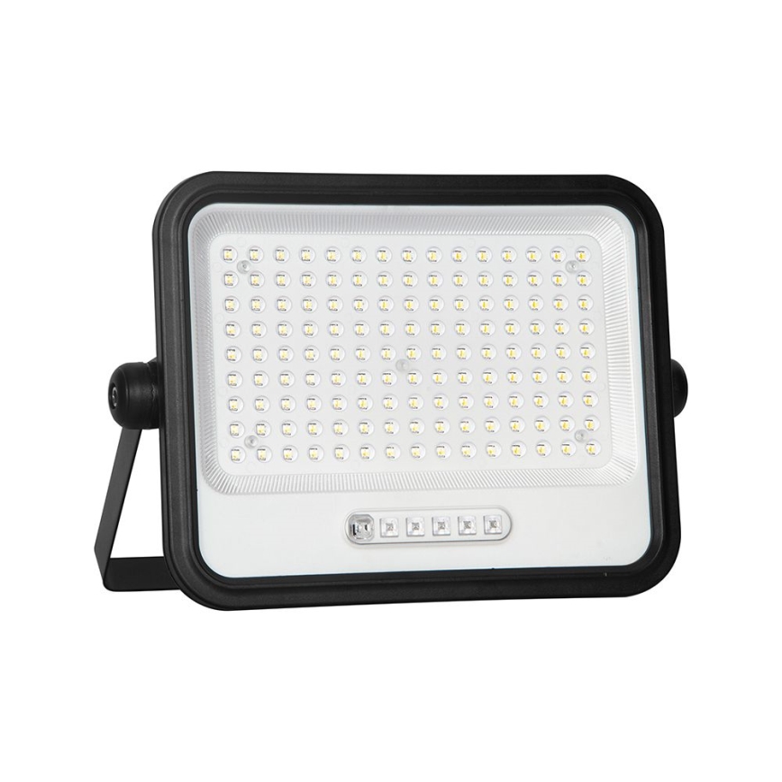 Dimbart solcellsspotlight LED/300W/3,2V 2000-8000K IP65 15000 mAh svart + fjärrkontroll