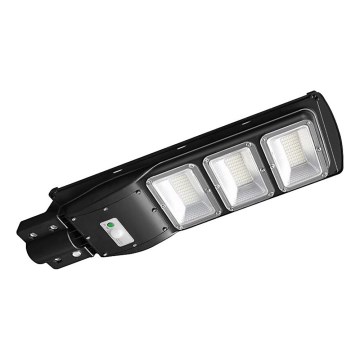 LED Dimmerbar gatulampor med solceller med rörelse- och skymningsgivare LED/12W/3,2V 6000K IP65 10000 mAh svart + fjärrkontroll