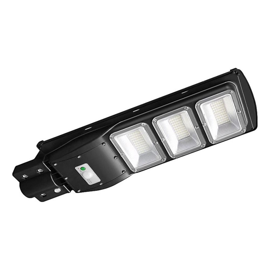 LED Dimmerbar gatulampor med solceller med rörelse- och skymningsgivare LED/12W/3,2V 6000K IP65 10000 mAh svart + fjärrkontroll
