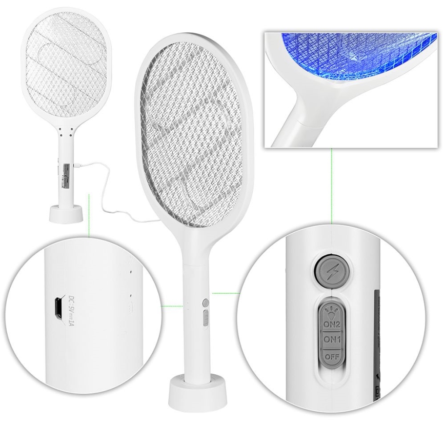 LED elektrisk insektsfälla 2i1 800 mAh/5V