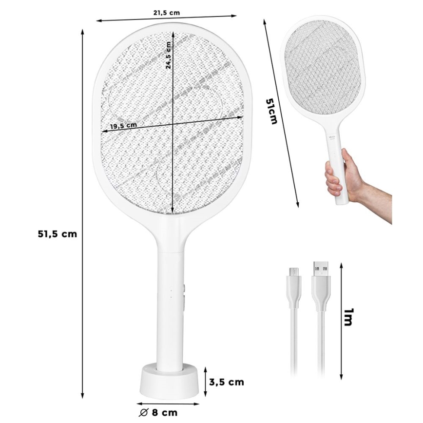 LED elektrisk insektsfälla 2i1 800 mAh/5V