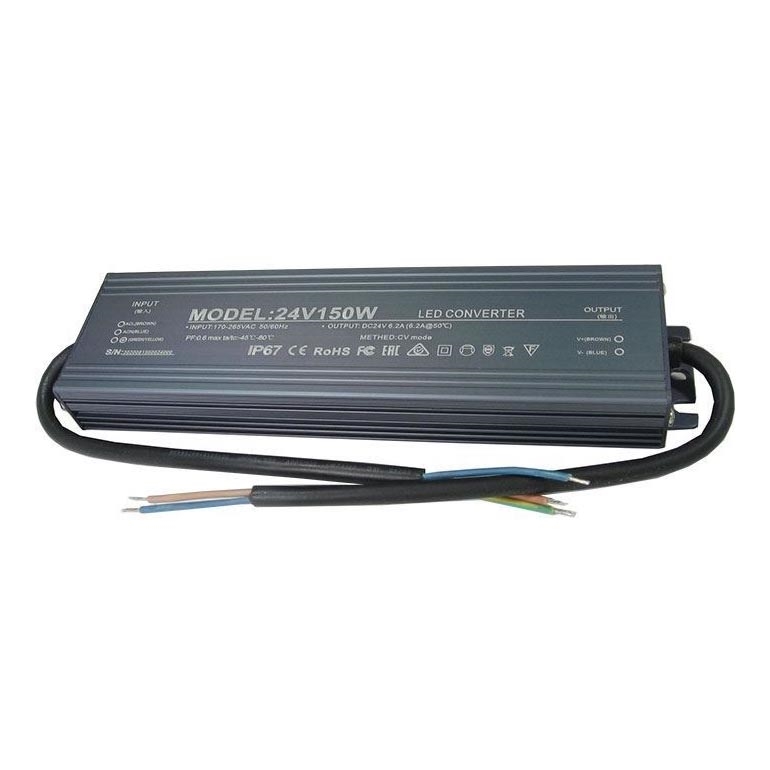 LED Elektrisk transformator 150W/24V IP67