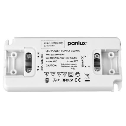 LED Elektronisk transformator DRIVER 6W/350mA/230V