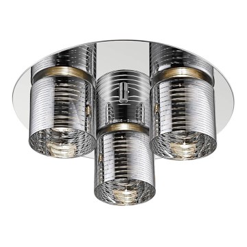 LED EVOLUTION 3xLED/5W/230V skinande krom