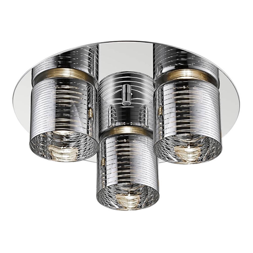 LED EVOLUTION 3xLED/5W/230V skinande krom