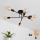 LED fäst ljuskrona CAMBRIDGE 6xE27/8W/230V svart