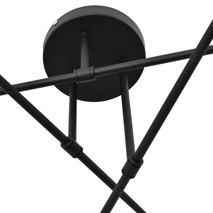 LED fäst ljuskrona CAMBRIDGE 6xE27/8W/230V svart