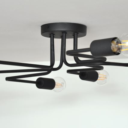 LED fäst ljuskrona TUBE 6xE27/15W/230V