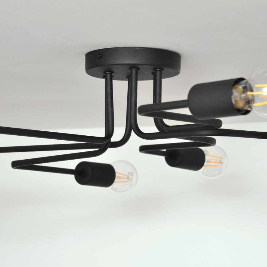 LED fäst ljuskrona TUBE 6xE27/15W/230V