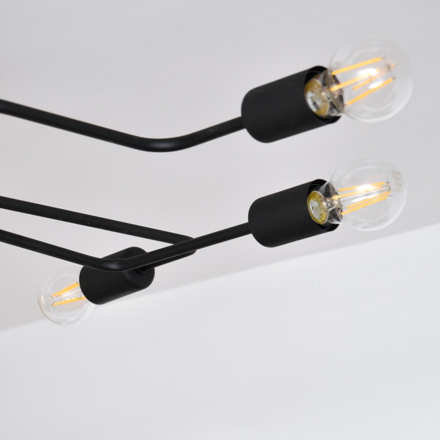 LED fäst ljuskrona TUBE 6xE27/15W/230V